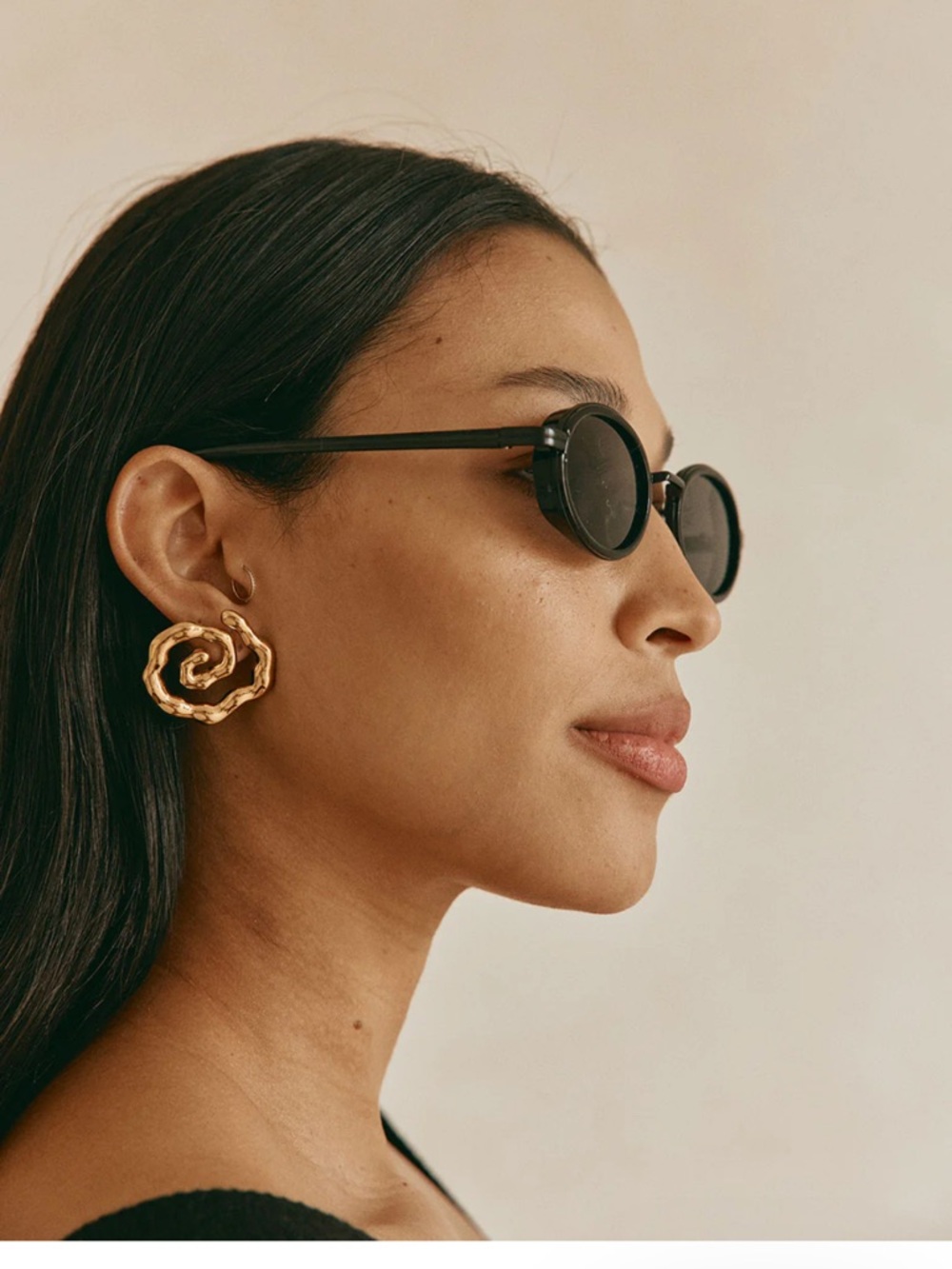 SABO Nef Swirl Chunky Earrings NIB